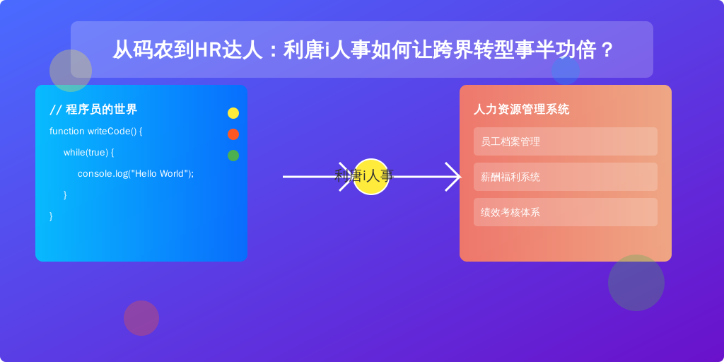 从码农到HR达人：利唐i人事如何让跨界转型事半功倍？