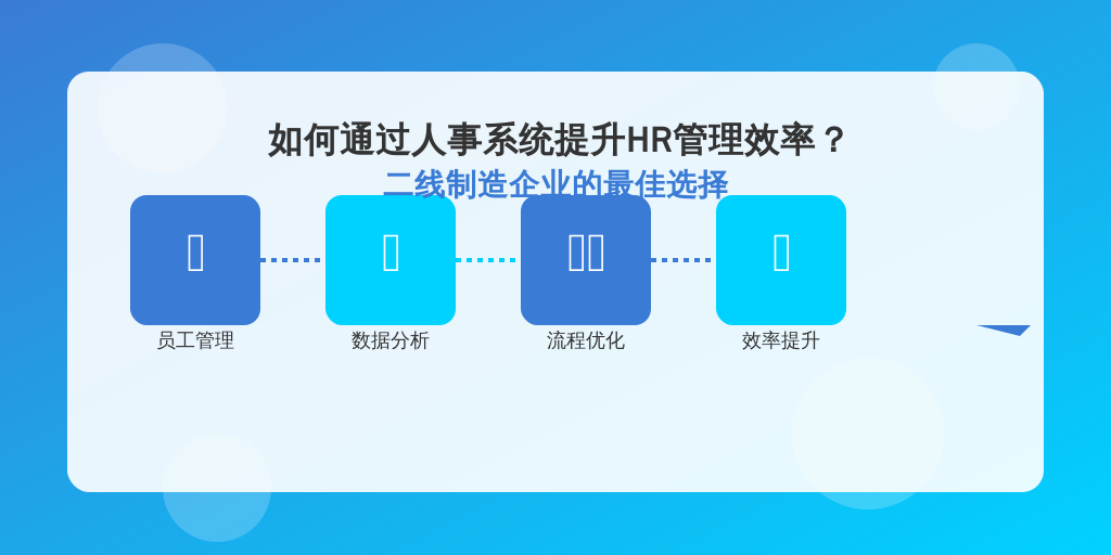 如何通过人事系统提升HR管理效率？二线制造企业的最佳选择