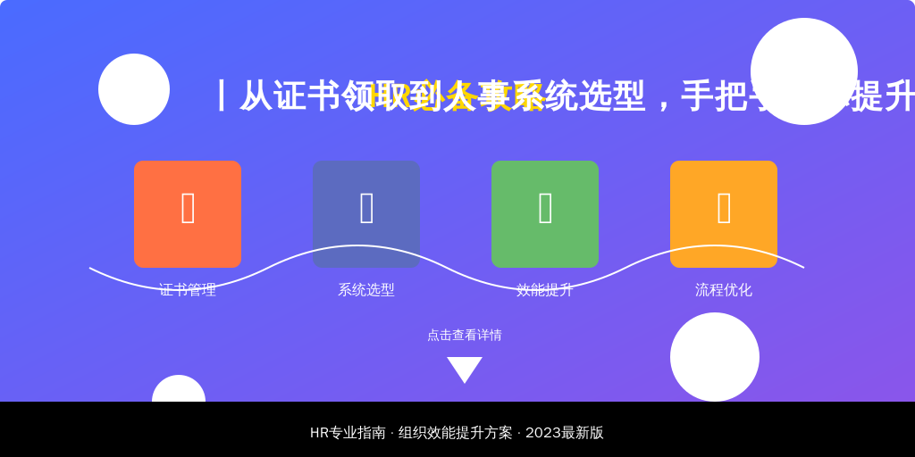 HR必备攻略丨从证书领取到人事系统选型，手把手教你提升组织效能