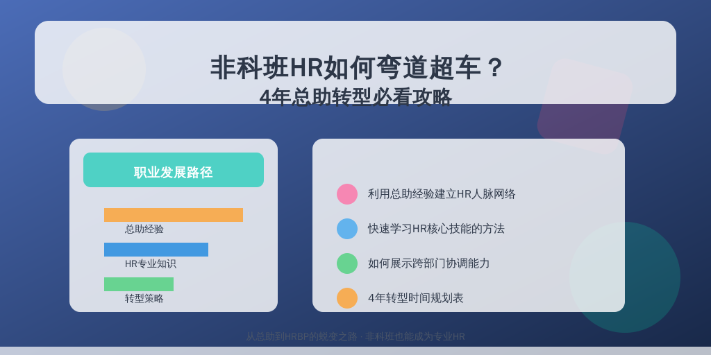 非科班HR如何弯道超车？4年总助转型必看攻略