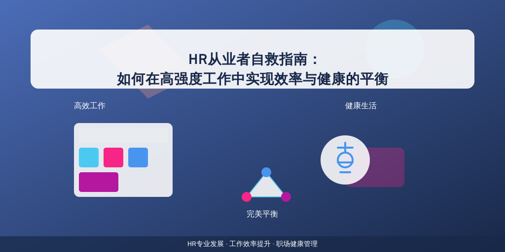 HR从业者自救指南：如何在高强度工作中实现效率与健康的平衡