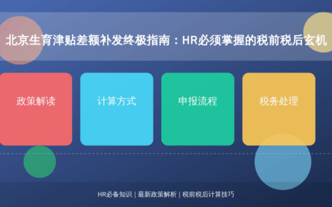 北京生育津贴差额补发终极指南：HR必须掌握的税前税后玄机