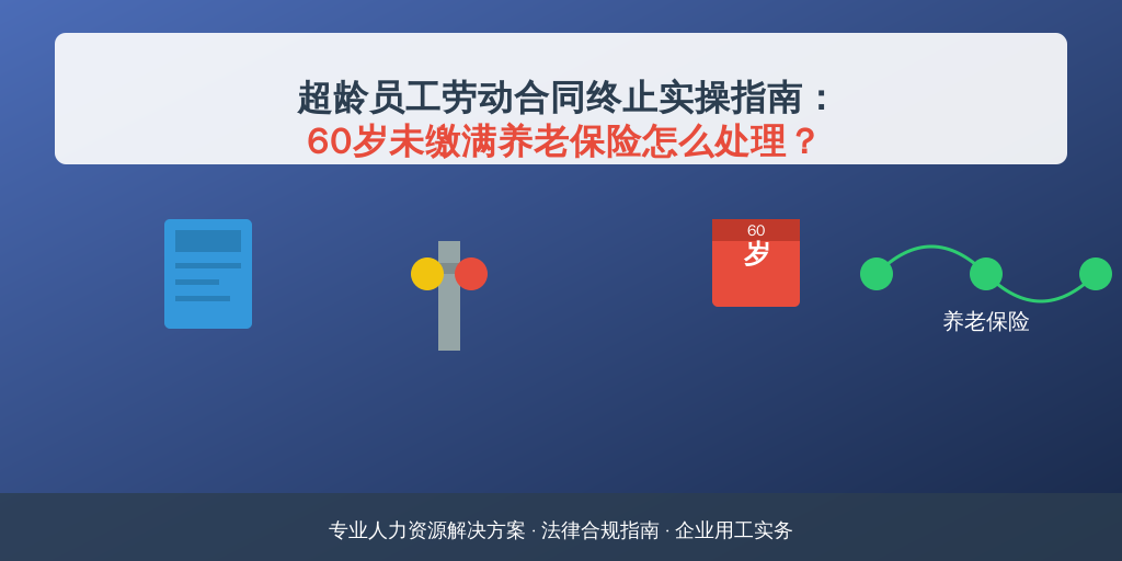 超龄员工劳动合同终止实操指南：60岁未缴满养老保险怎么处理？