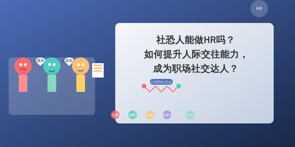 社恐人能做HR吗？如何提升人际交往能力，成为职场社交达人？
