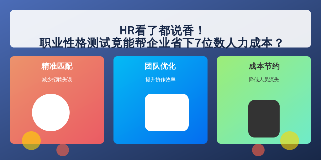 HR看了都说香！职业性格测试竟能帮企业省下7位数人力成本？