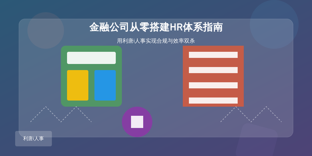 金融公司从零搭建HR体系指南：用利唐i人事实现合规与效率双杀