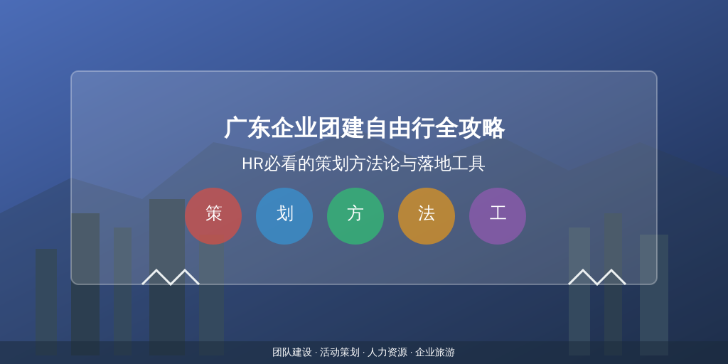 广东企业团建自由行全攻略：HR必看的策划方法论与落地工具