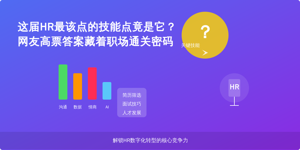 这届HR最该点的技能点竟是它？网友高票答案藏着职场通关密码