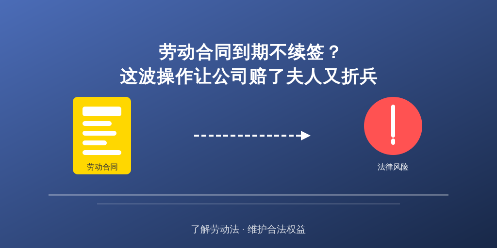 劳动合同到期不续签？这波操作让公司赔了夫人又折兵