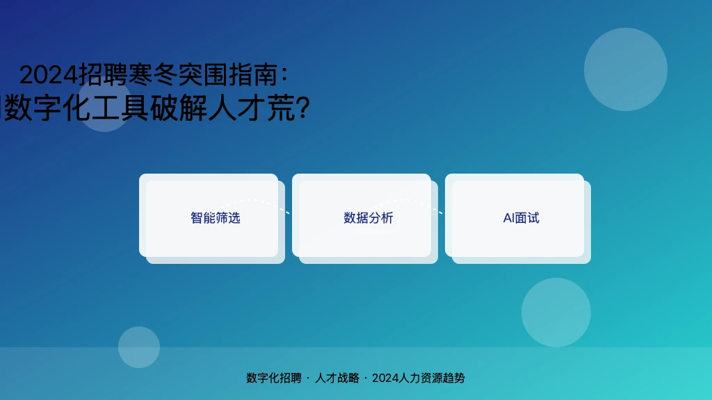 2024招聘寒冬突围指南:HR如何用数字化工具破解人才荒?