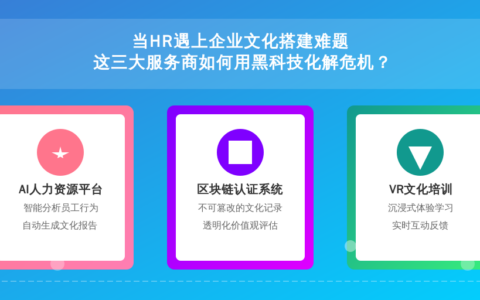 当HR遇上企业文化搭建难题 这三大服务商如何用黑科技化解危机？