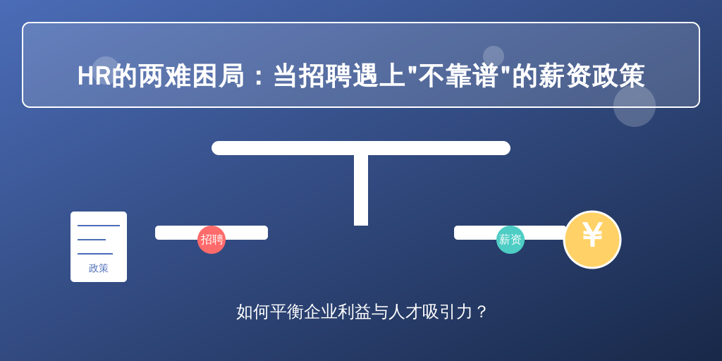 HR的两难困局：当招聘遇上“不靠谱”的薪资政策