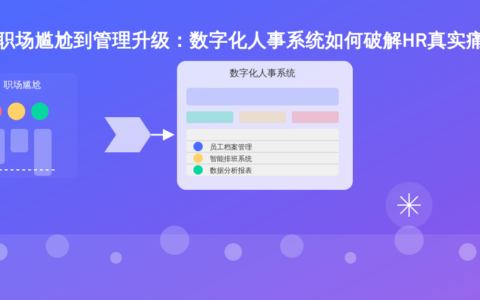 从职场尴尬到管理升级：数字化人事系统如何破解HR真实痛点