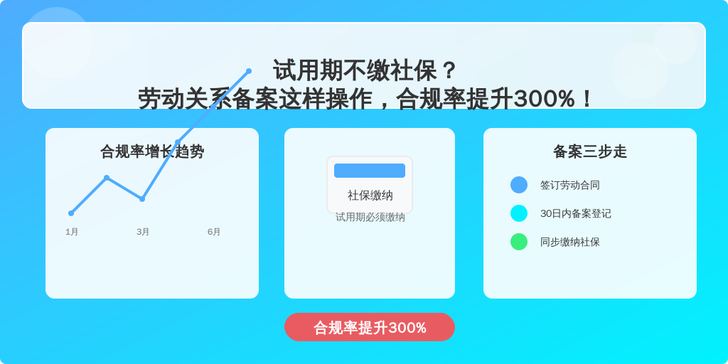 试用期不缴社保？劳动关系备案这样操作，合规率提升300%！