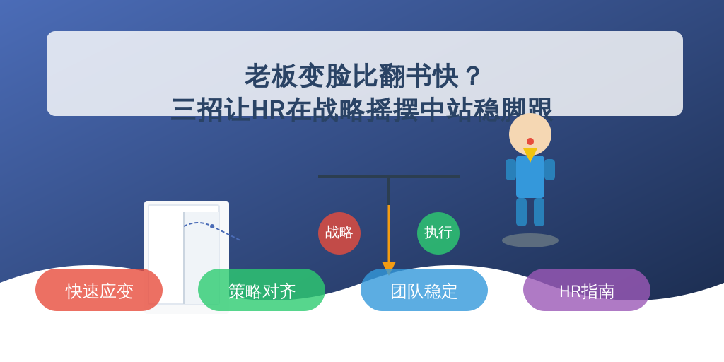 老板变脸比翻书快?三招让HR在战略摇摆中站稳脚跟