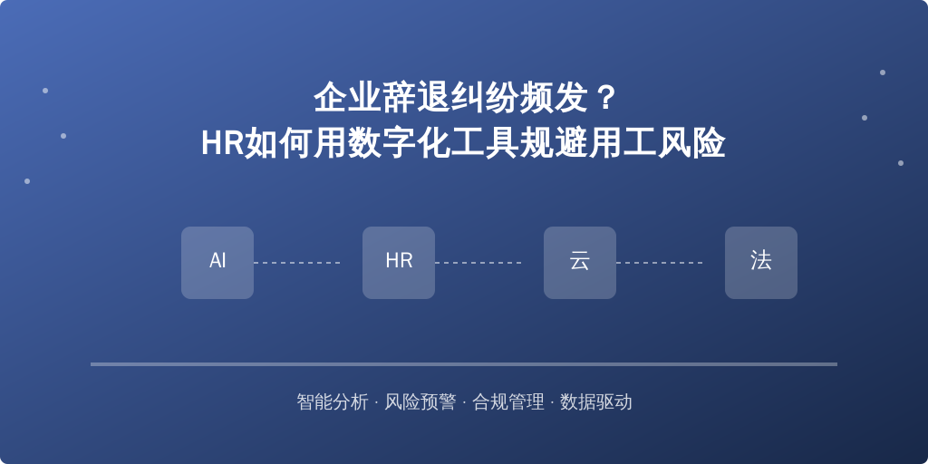 企业辞退纠纷频发?HR如何用数字化工具规避用工风险