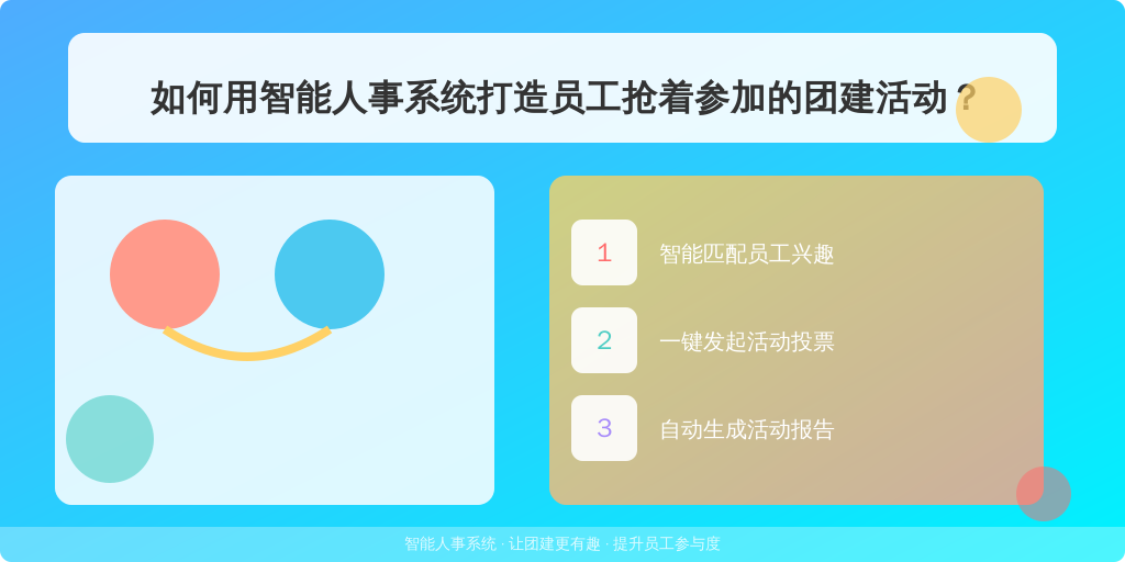 如何用智能人事系统打造员工抢着参加的团建活动？