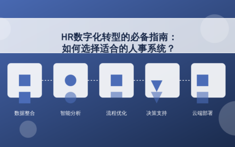 HR数字化转型的必备指南：如何选择适合的人事系统？
