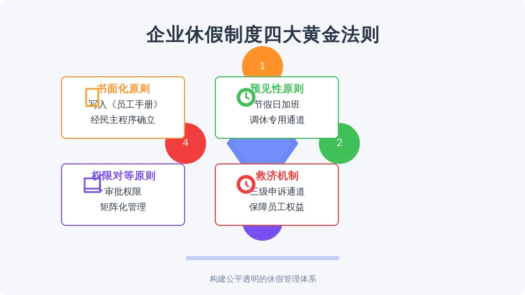 ['书面化原则', '预见性原则', '权限对等原则', '救济机制']