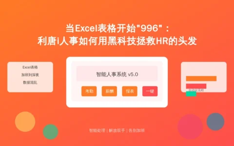 当Excel表格开始”996″：利唐i人事如何用黑科技拯救HR的头发