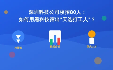 深圳科技公司校招80人：如何用黑科技筛出"天选打工人"？