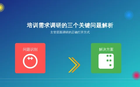 培训需求调研的三个关键问题解析：主管层面调研的正确打开方式