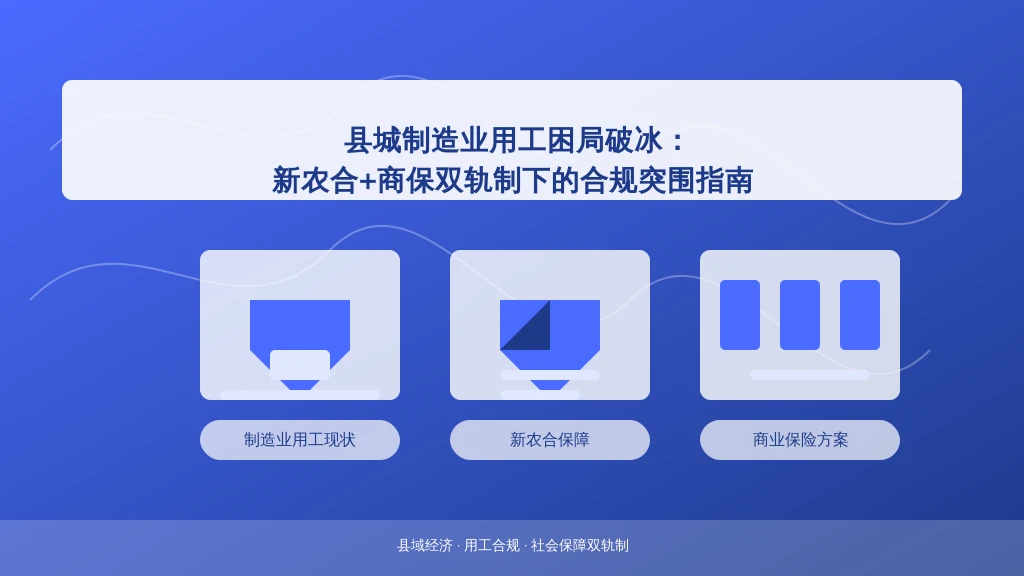 县城制造业用工困局破冰:新农合+商保双轨制下的合规突围指南