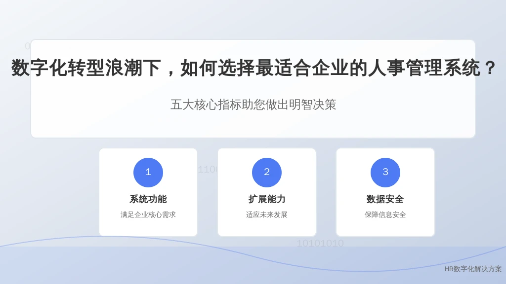 数字化转型浪潮下，如何选择最适合企业的人事管理系统？