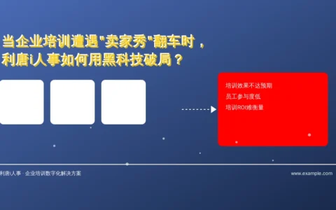 当企业培训遭遇”卖家秀”翻车时，利唐i人事如何用黑科技破局？