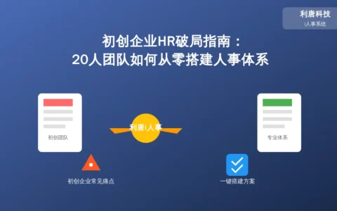 初创企业HR破局指南：20人团队如何从零搭建人事体系