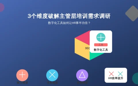 3个维度破解主管层培训需求调研，数字化工具如何让HR事半功倍？