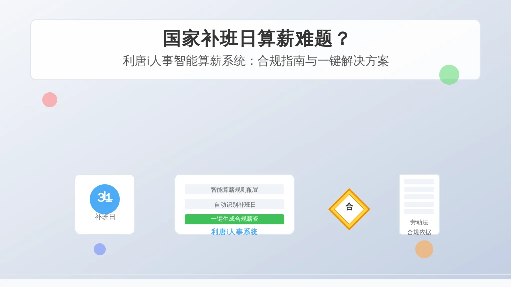 国家补班日算薪难题？HR必知的合规指南与智能解法