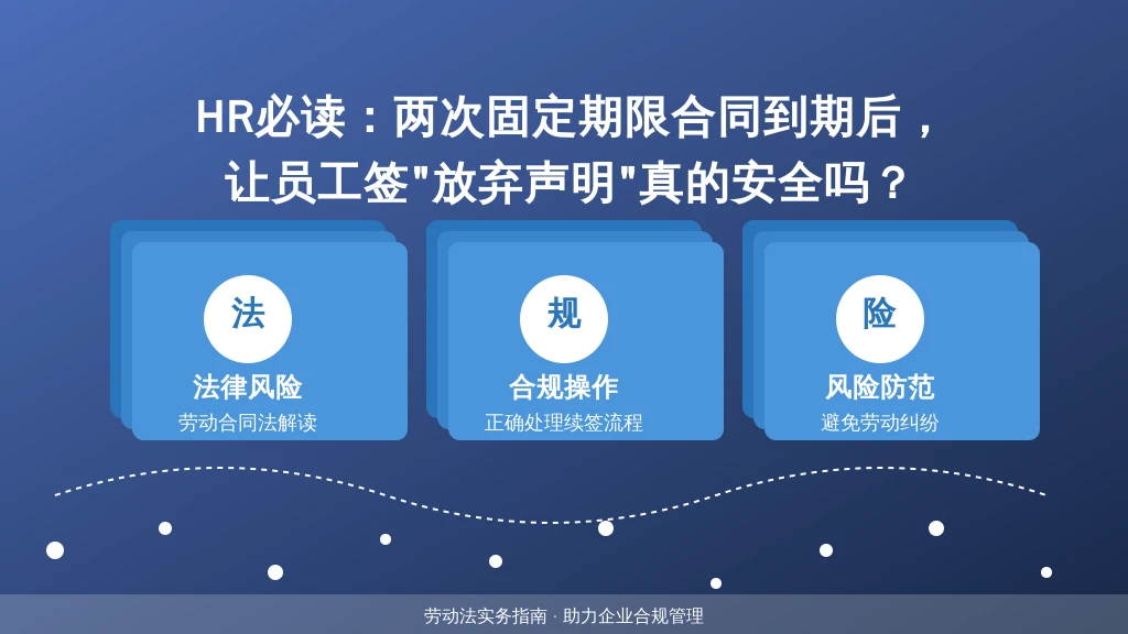HR必读：两次固定期限合同到期后，让员工签