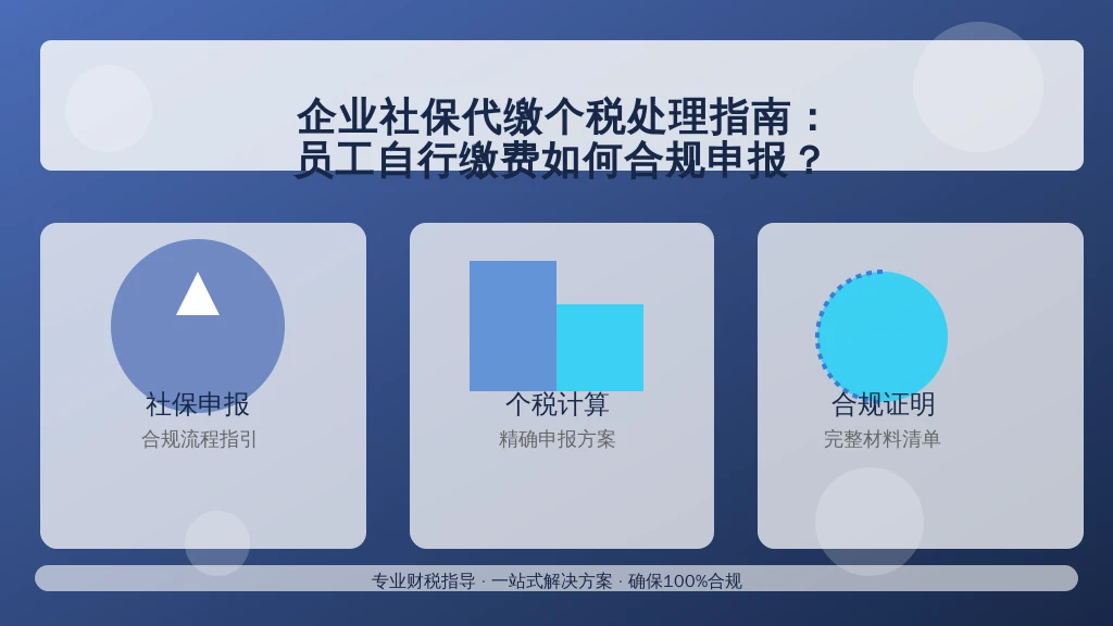 企业社保代缴个税处理指南：员工自行缴费如何合规申报？