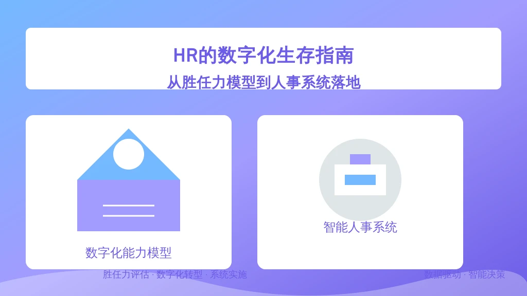 HR的数字化生存指南：从胜任力模型到人事系统落地