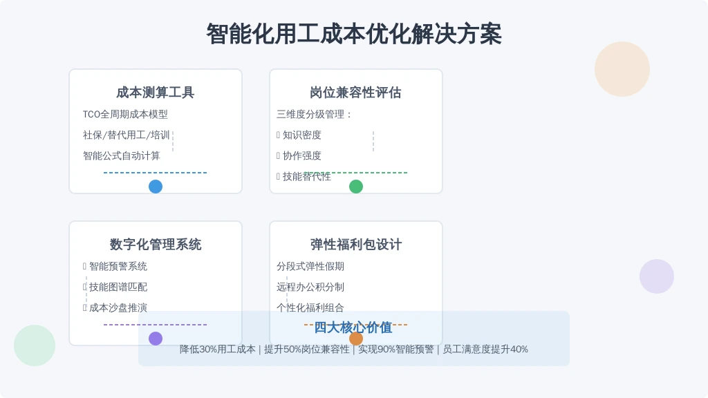['成本测算工具', '岗位兼容性评估', '数字化管理系统', '弹性福利包设计']