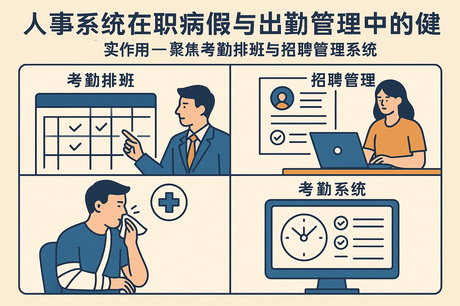 人事系统在职工病假与出勤管理中的关键作用——聚焦考勤排班与招聘管理系统的深度应用