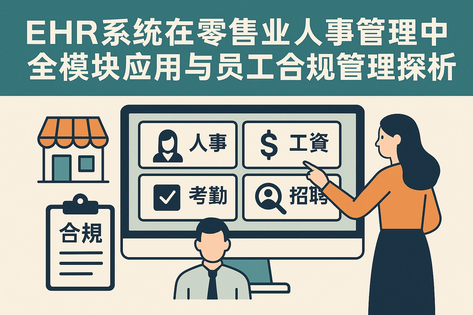 EHR系统在零售业人事管理中的全模块应用与员工合规管理探析