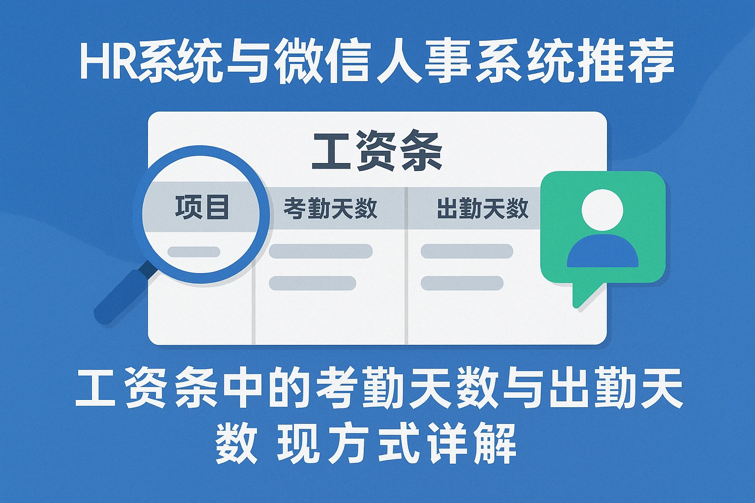 HR系统与微信人事系统推荐——工资条中的考勤天数与出勤天数体现方式详解