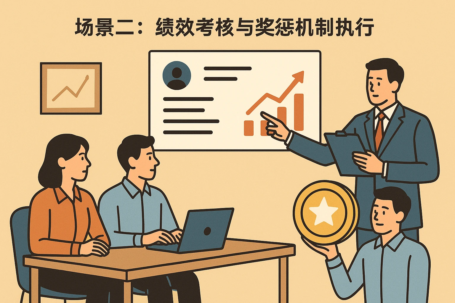场景二：绩效考核与奖惩机制执行