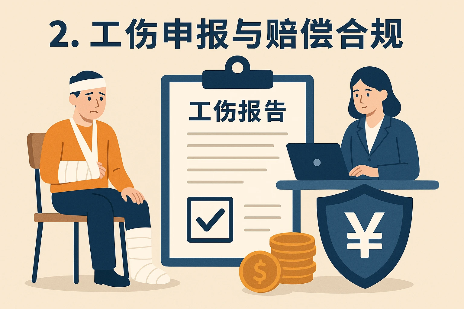 2. 工伤申报与赔偿合规