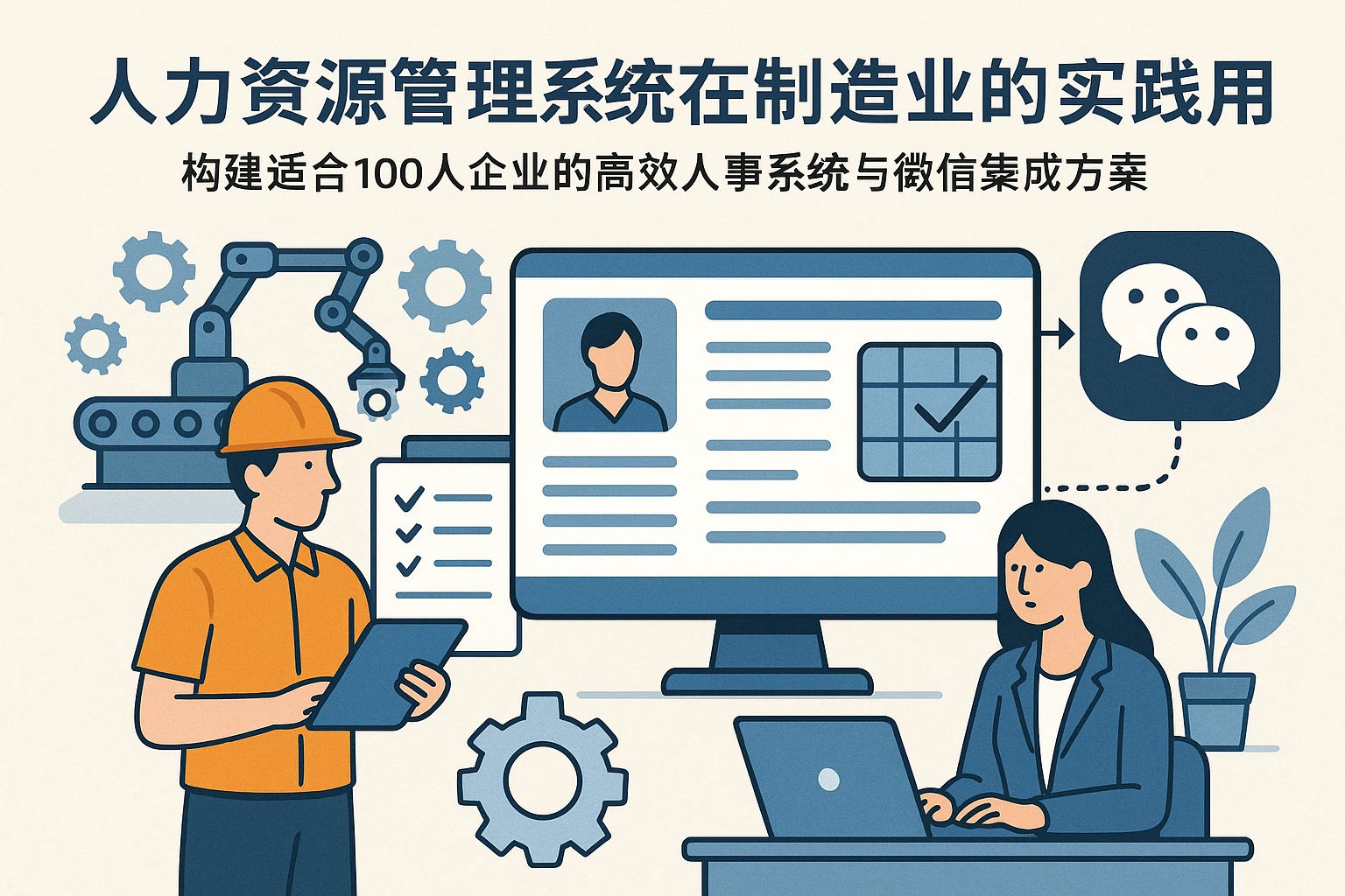 人力资源管理系统在制造业的实践应用：构建适合100人企业的高效人事系统与微信集成方案