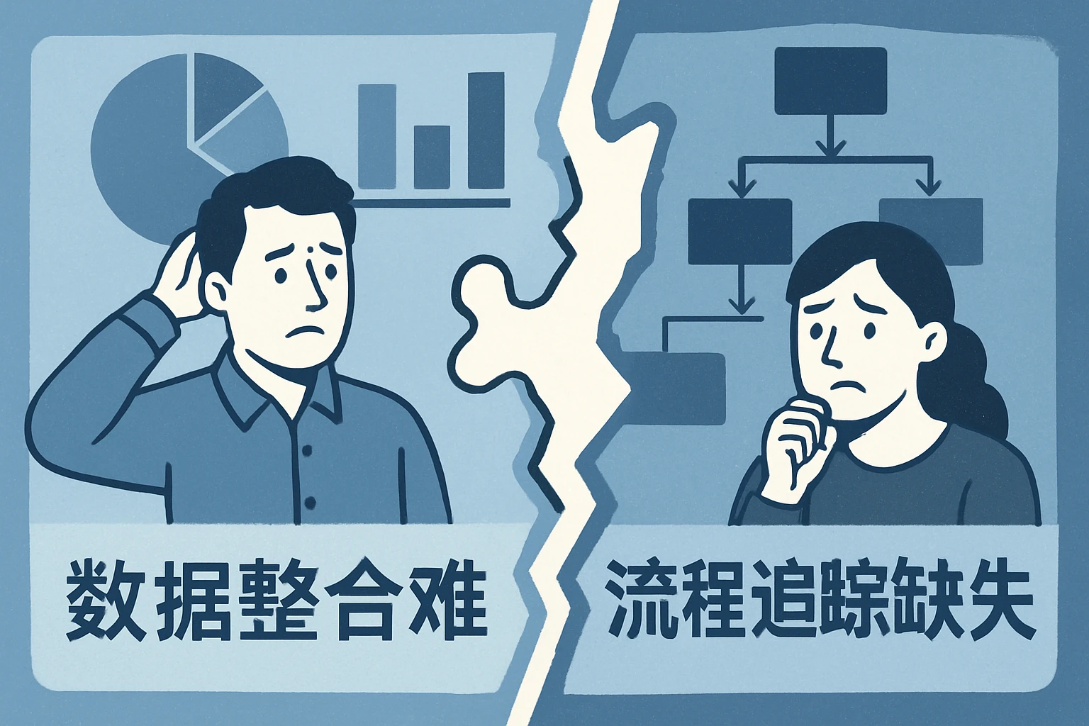 数据整合难，流程追踪缺失