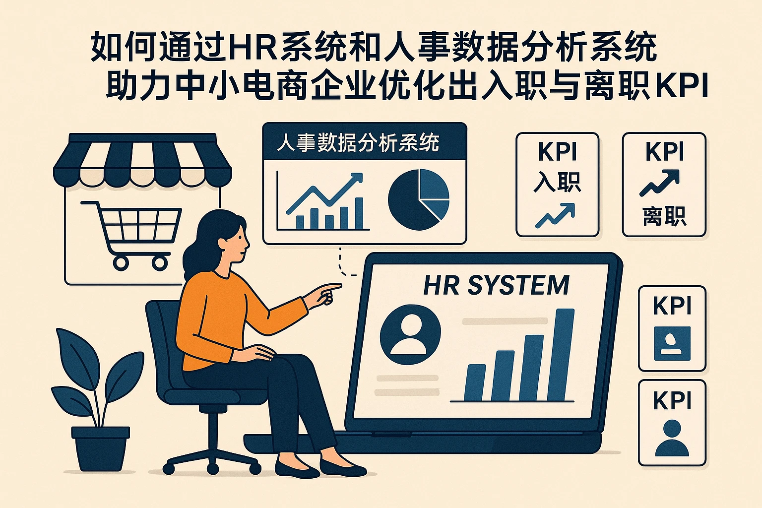 如何通过HR系统和人事数据分析系统助力中小电商企业优化出入职与离职KPI