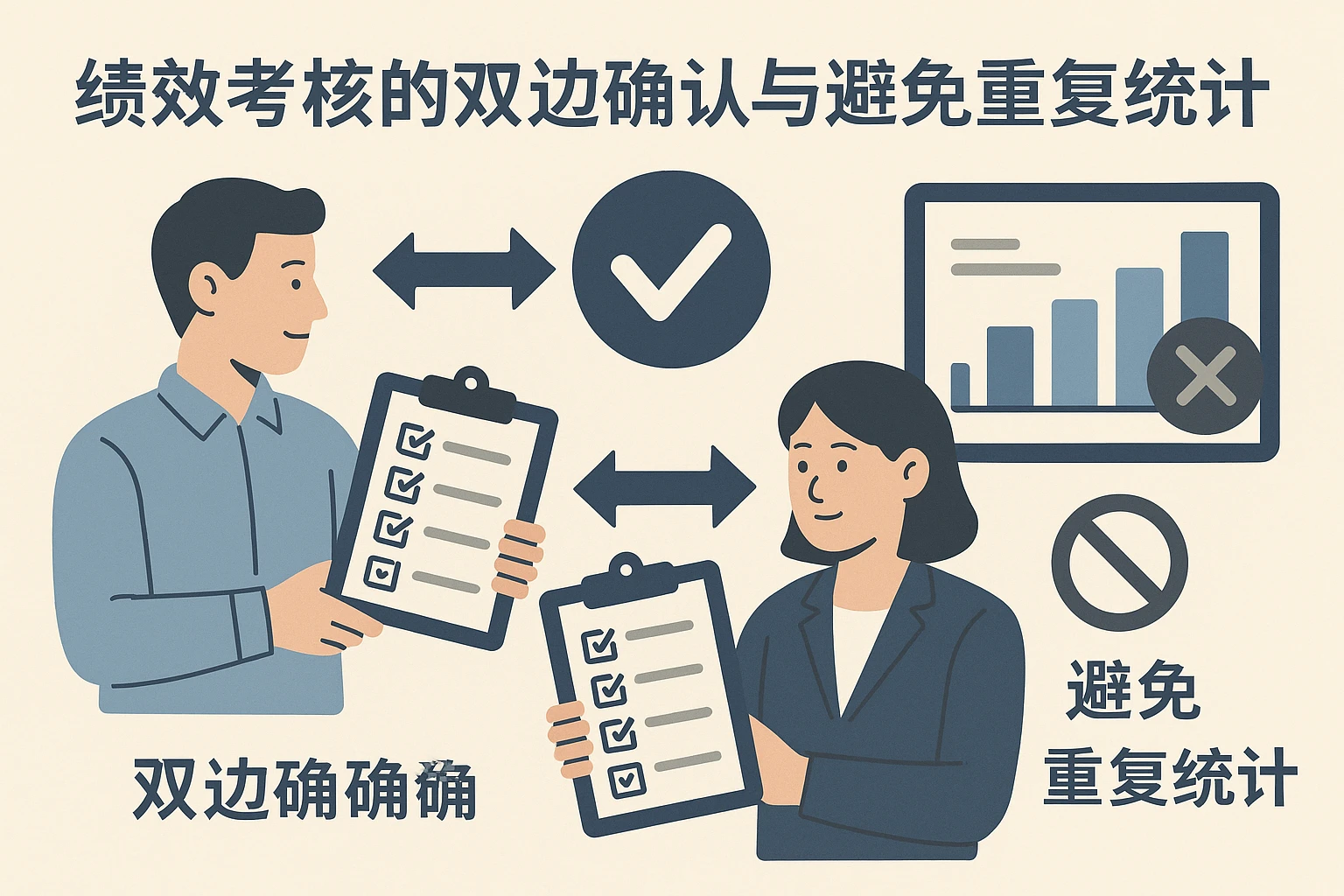 绩效考核的双边确认与避免重复统计