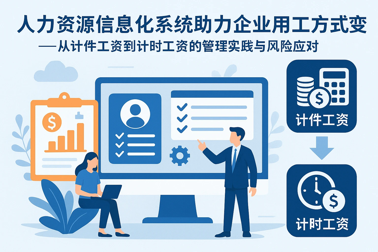 人力资源信息化系统助力企业用工方式变革——从计件工资到计时工资的管理实践与风险应对