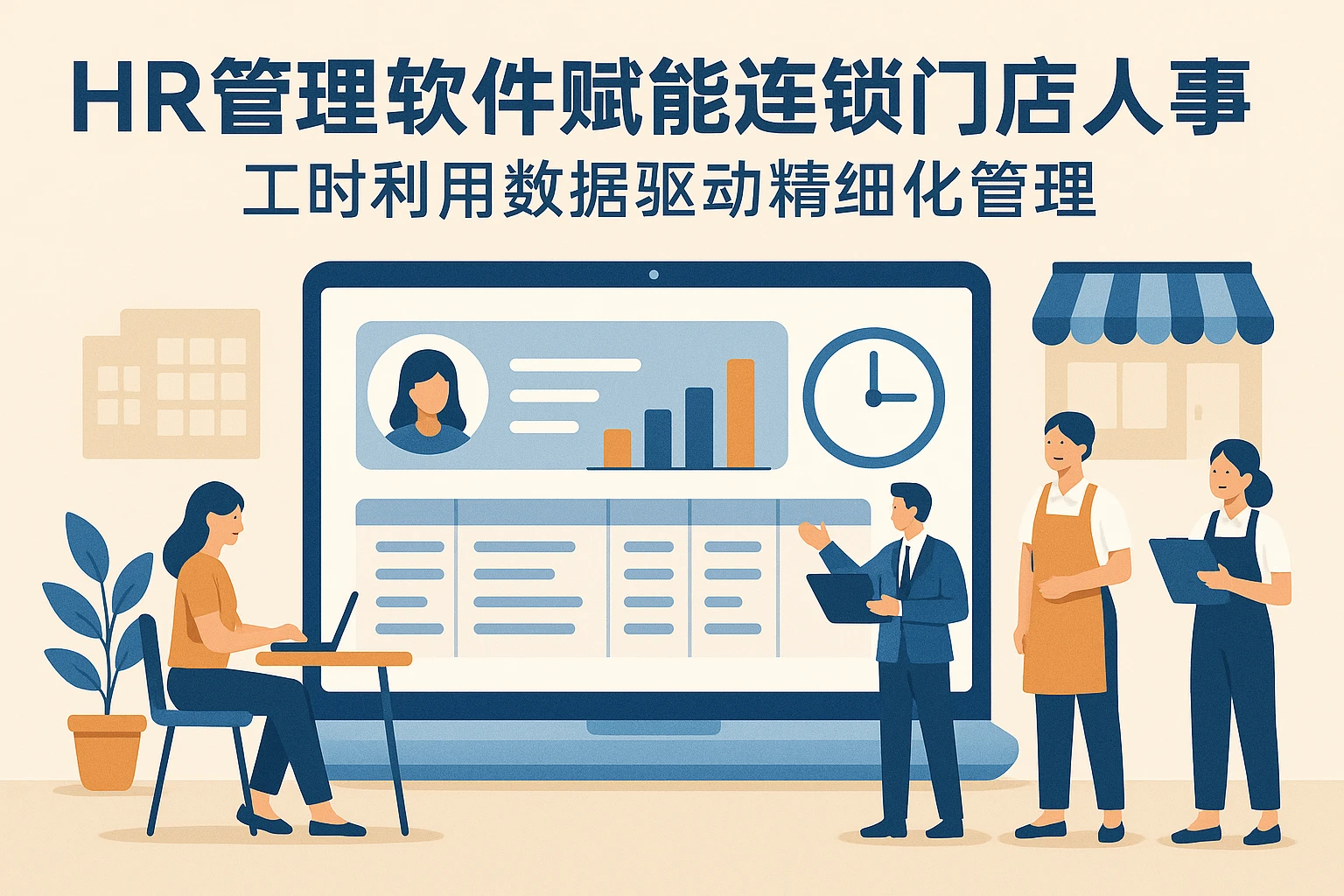 HR管理软件赋能连锁门店人事系统：工时利用数据驱动精细化管理