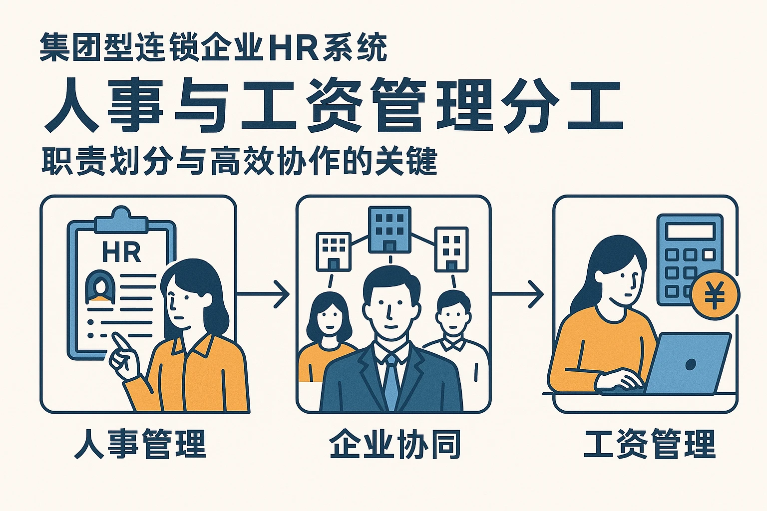 集团型连锁企业HR系统中的人事与工资管理分工——职责划分与高效协作的关键