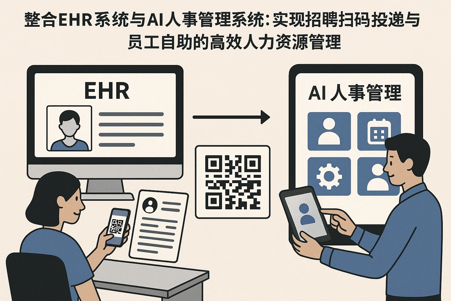 整合EHR系统与AI人事管理系统：实现招聘扫码投递与员工自助的高效人力资源管理