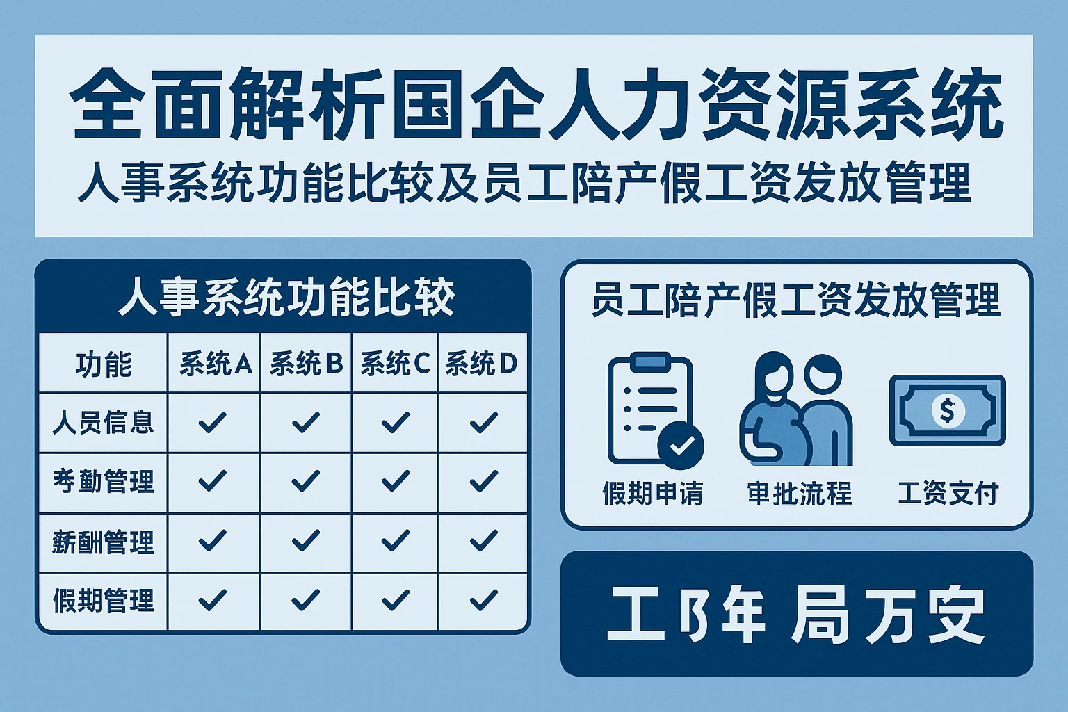 全面解析国企人力资源系统：人事系统功能比较及员工陪产假工资发放管理